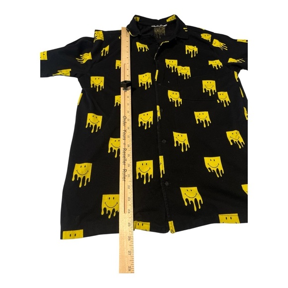 Zara x Smiley Men's Melted Cheese Smile Print Shirt Medium EF2 - Picture 4 of 5